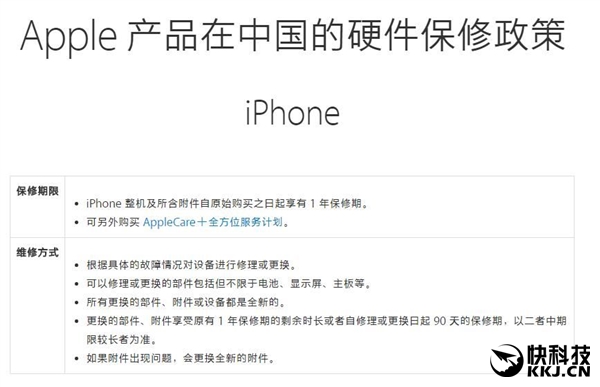 【今日快讯】苹果中国售后调整细节：iPhone行货版遭殃！