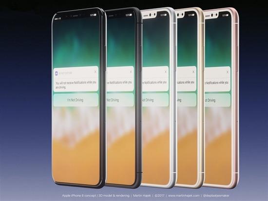 iPhone 8一波渲染图：全部配色集齐